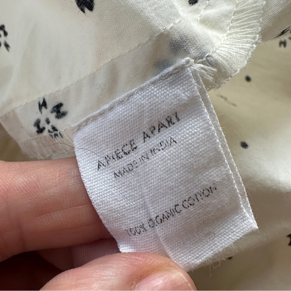 APIECE APART Estrella Floral Maxi Dress with Pockets Ivory Black Size L - Picture 9 of 12